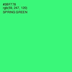#3BF778 - Spring Green Color Image